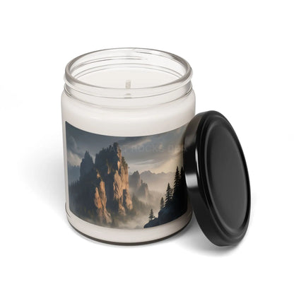 Mountain Mist Scented Soy Candle | Aromatherapy Eco-Friendly Home Decor Gift for Nature Lovers Relaxation - Home Decor