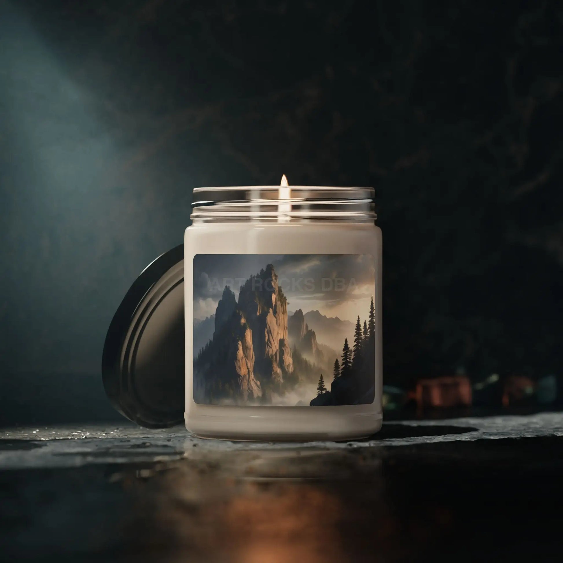 Mountain Mist Scented Soy Candle | Aromatherapy Eco-Friendly Home Decor Gift for Nature Lovers Relaxation - Home Decor