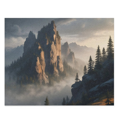 Mountain Morning Mist Jigsaw Puzzle — (120/252/500pieces) - 20’’ × 16’’ (500 pcs) - Puzzle
