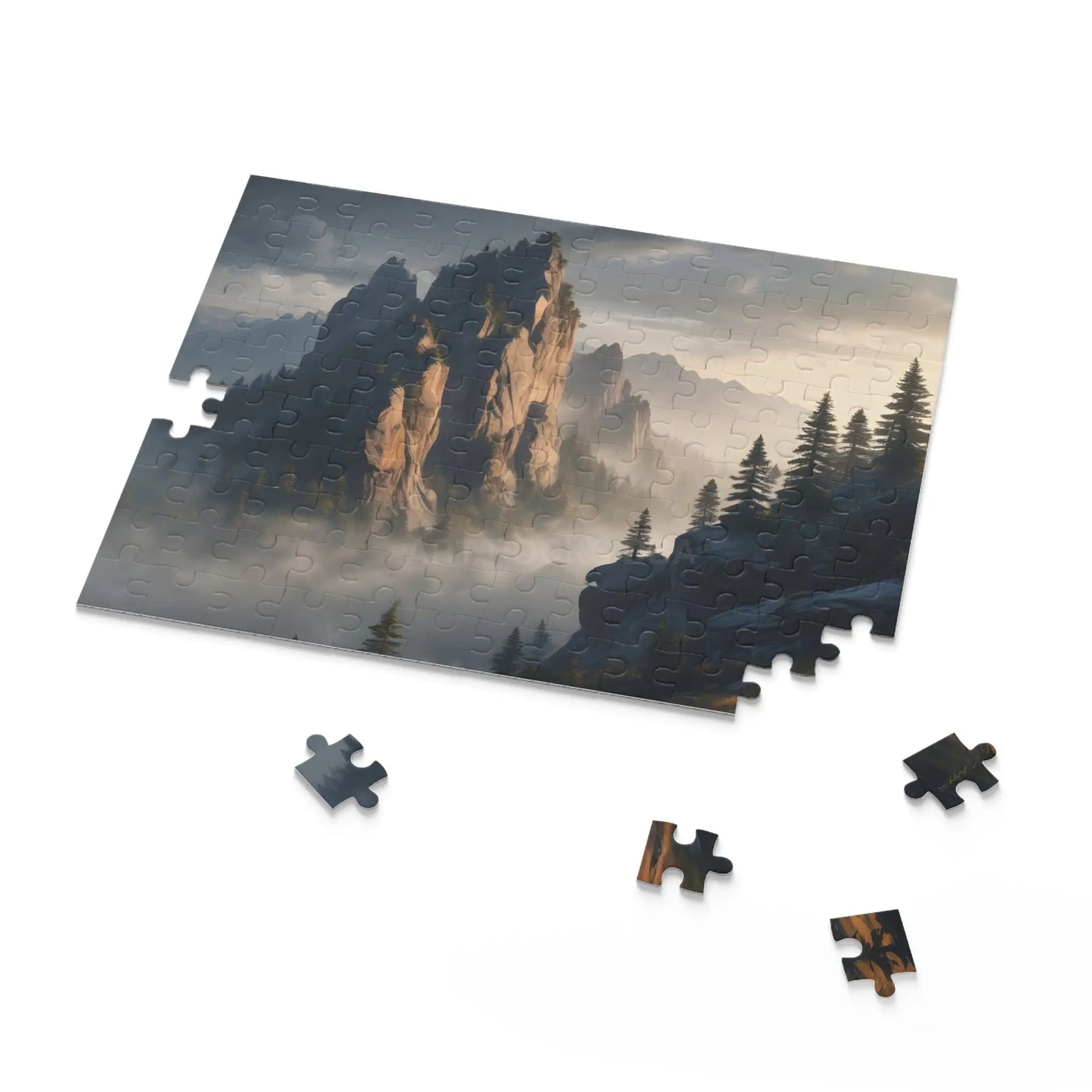Mountain Morning Mist Jigsaw Puzzle — (120/252/500pieces) - Puzzle
