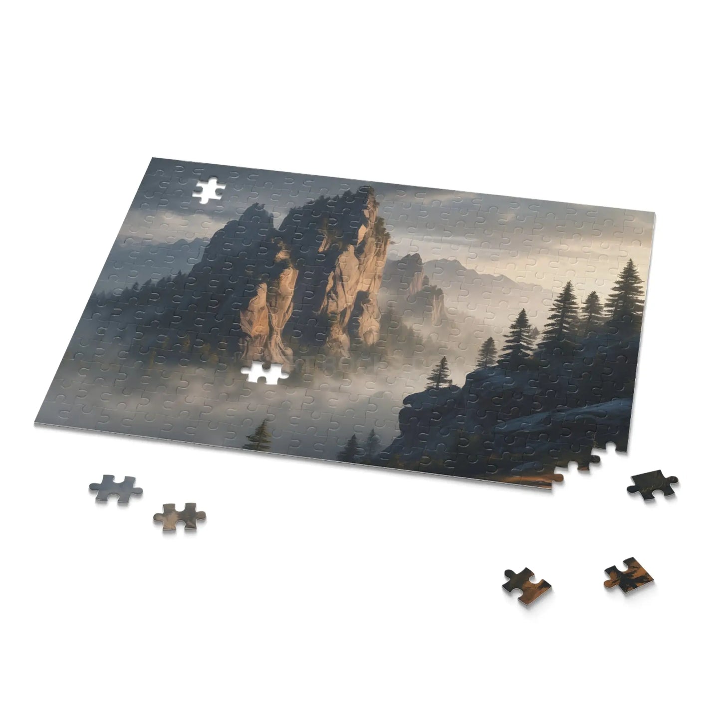 Mountain Morning Mist Jigsaw Puzzle — (120/252/500pieces) - Puzzle