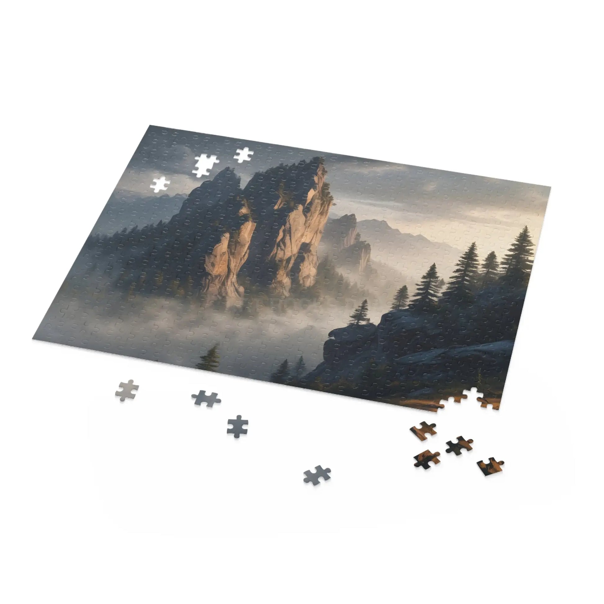 Mountain Morning Mist Jigsaw Puzzle — (120/252/500pieces) - Puzzle