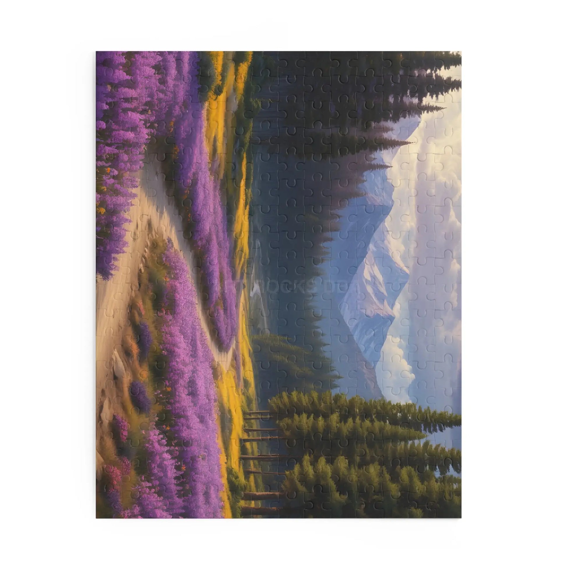 Mountain Purple Wildflower Meadow Jigsaw Puzzle — 120/252/500-Piece - Puzzle