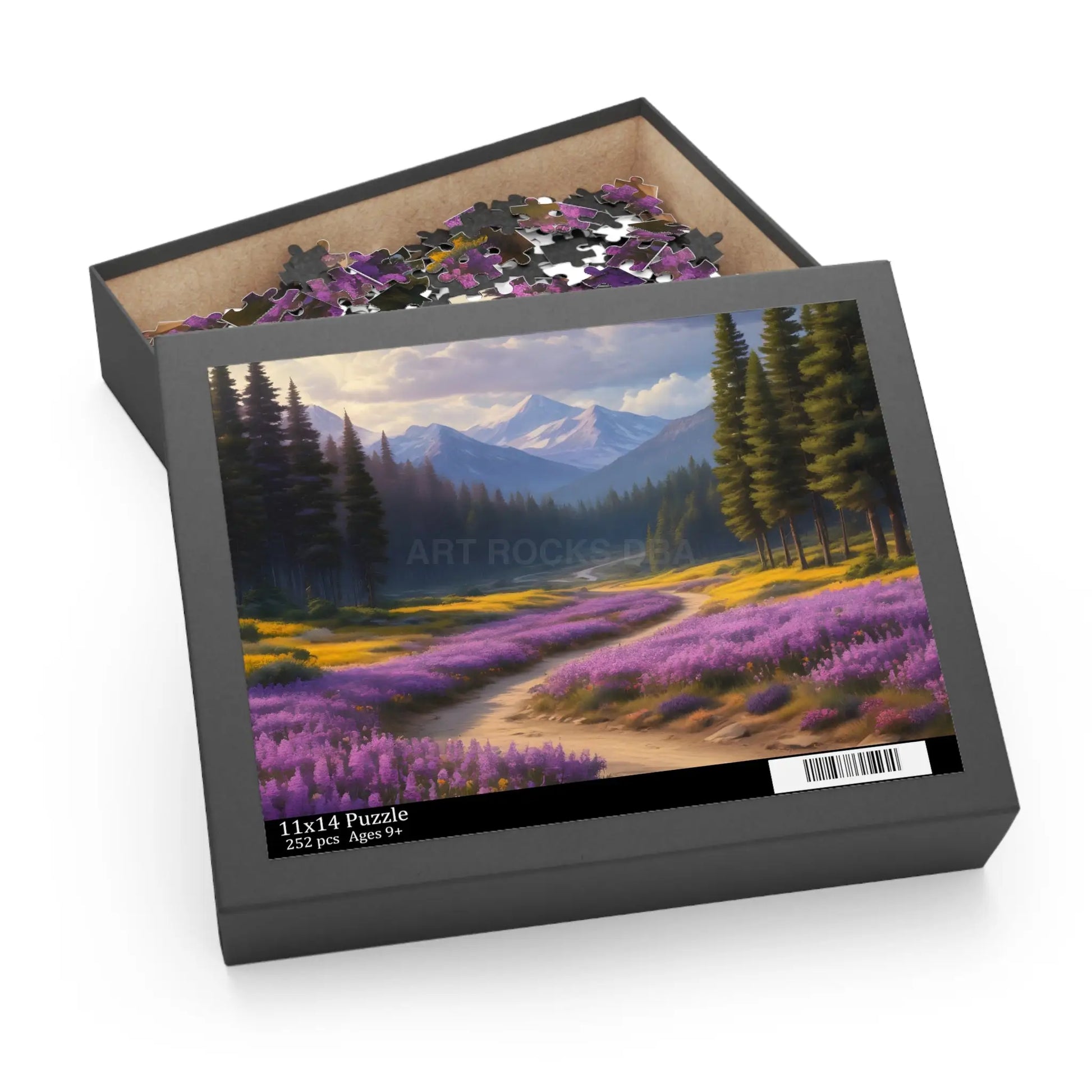 Mountain Purple Wildflower Meadow Jigsaw Puzzle — 120/252/500-Piece - Puzzle