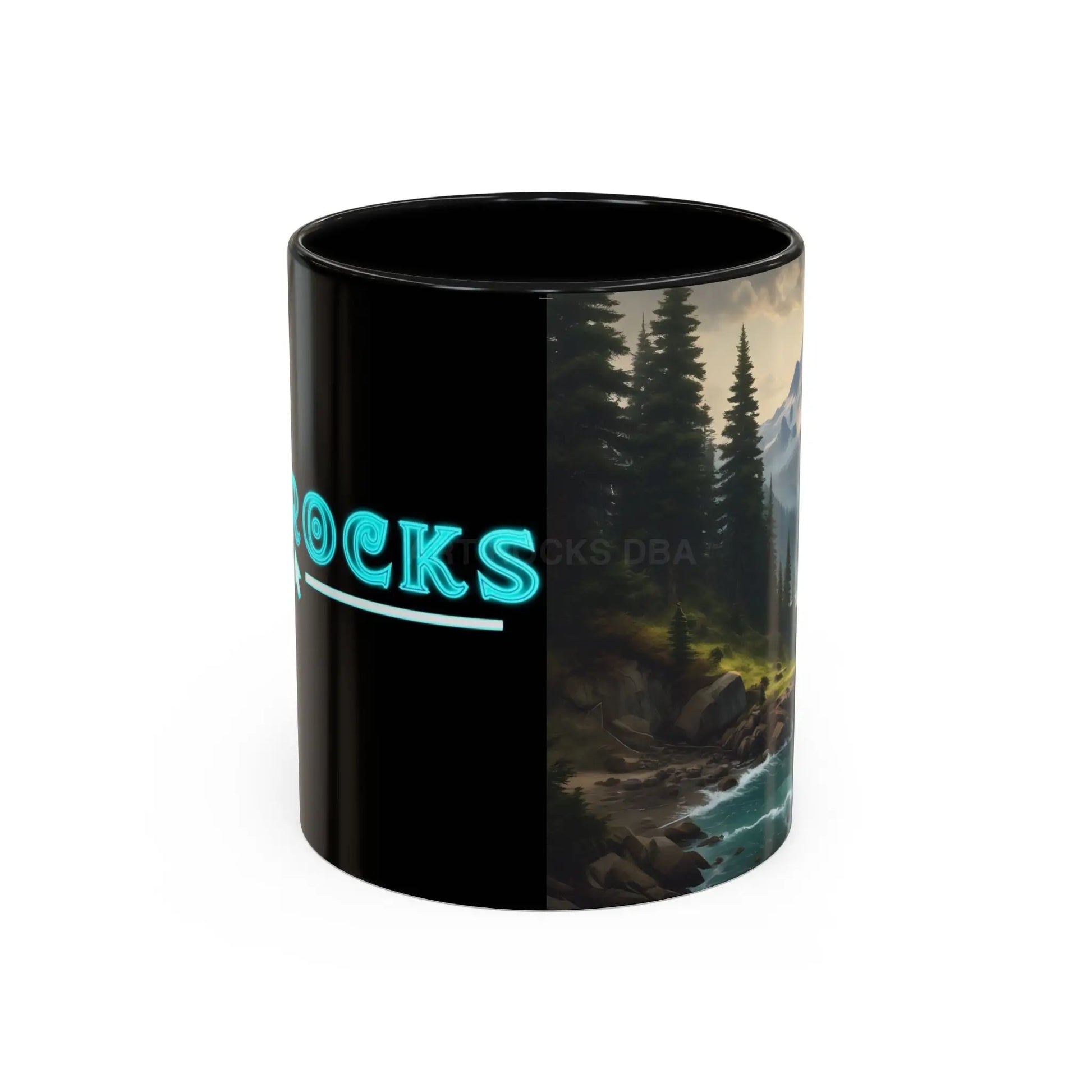 Mountain River Coffee Mug — Nature Landscape Accent Mug (11/15 oz) - Mug