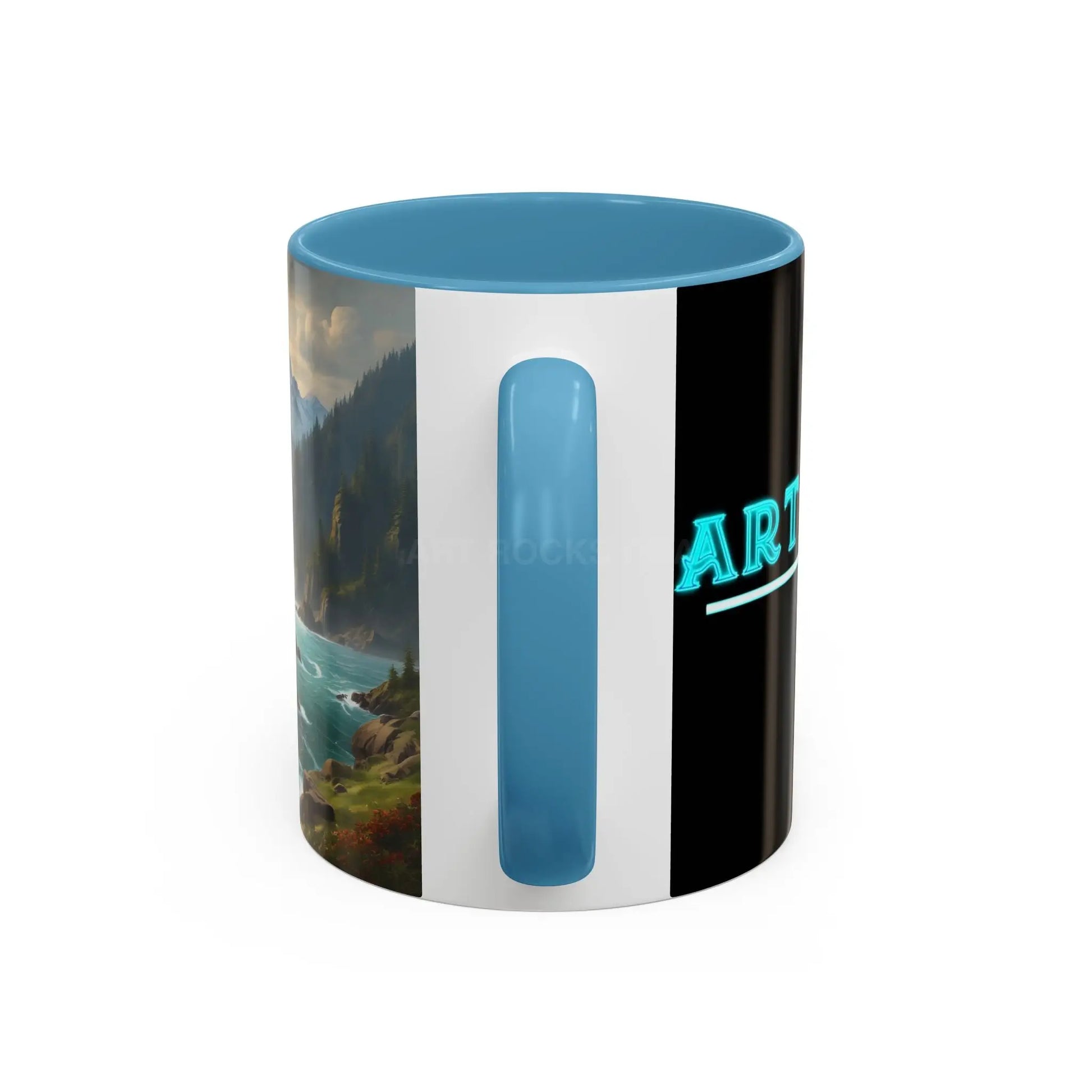 Mountain River Coffee Mug — Nature Landscape Accent Mug (11/15 oz) - Mug