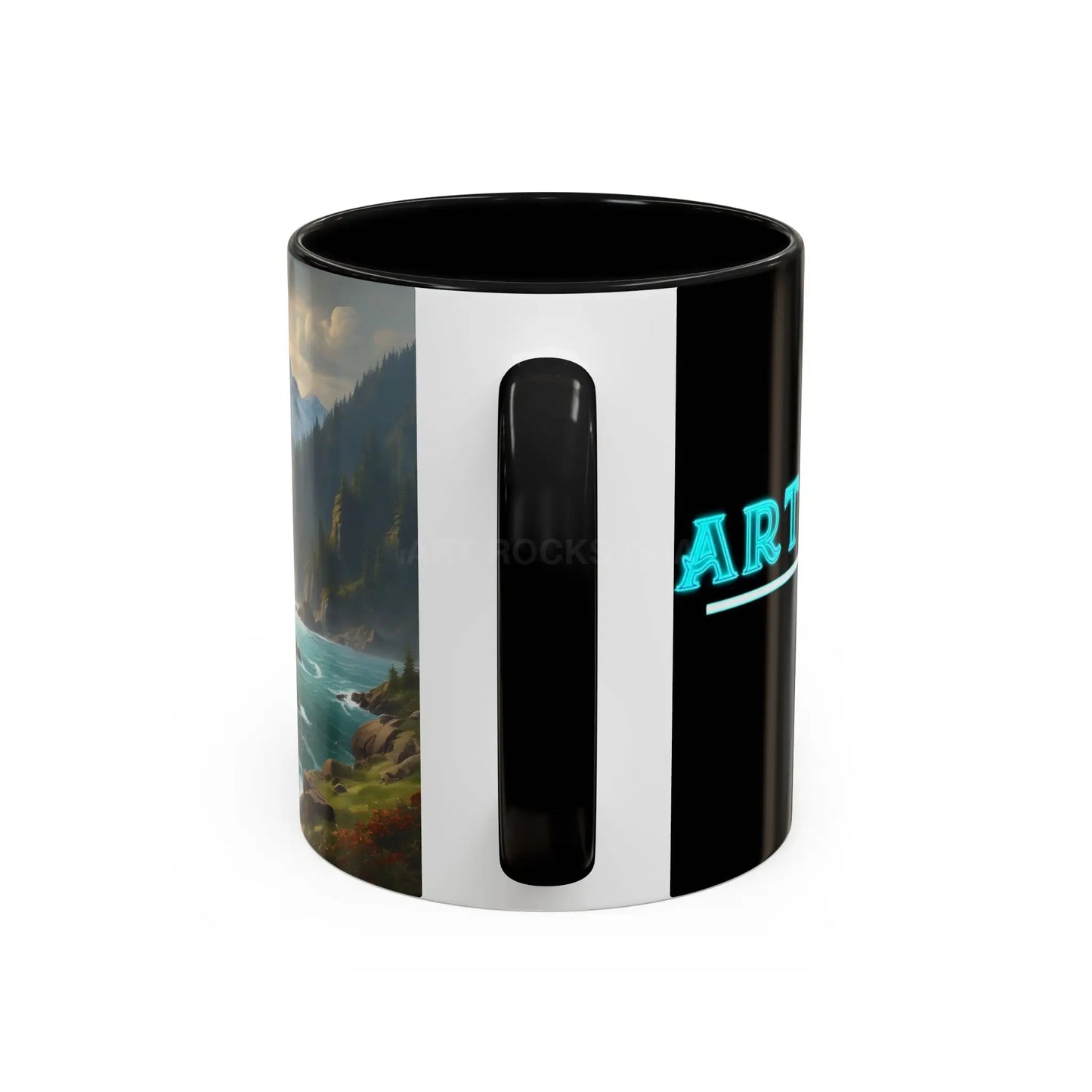 Mountain River Coffee Mug — Nature Landscape Accent Mug (11/15 oz) - Mug