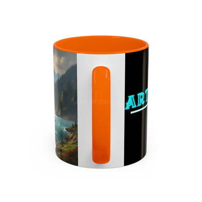 Mountain River Coffee Mug — Nature Landscape Accent Mug (11/15 oz) - Mug