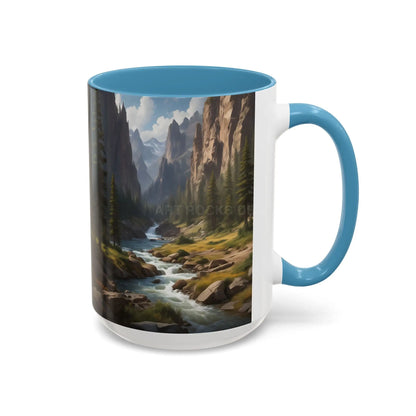 Mountain River Coffee Mug – Scenic Wilderness Accent Mug (11/15oz) - Mug