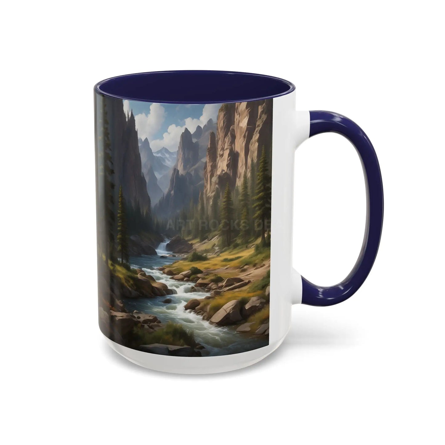 Mountain River Coffee Mug – Scenic Wilderness Accent Mug (11/15oz) - Mug