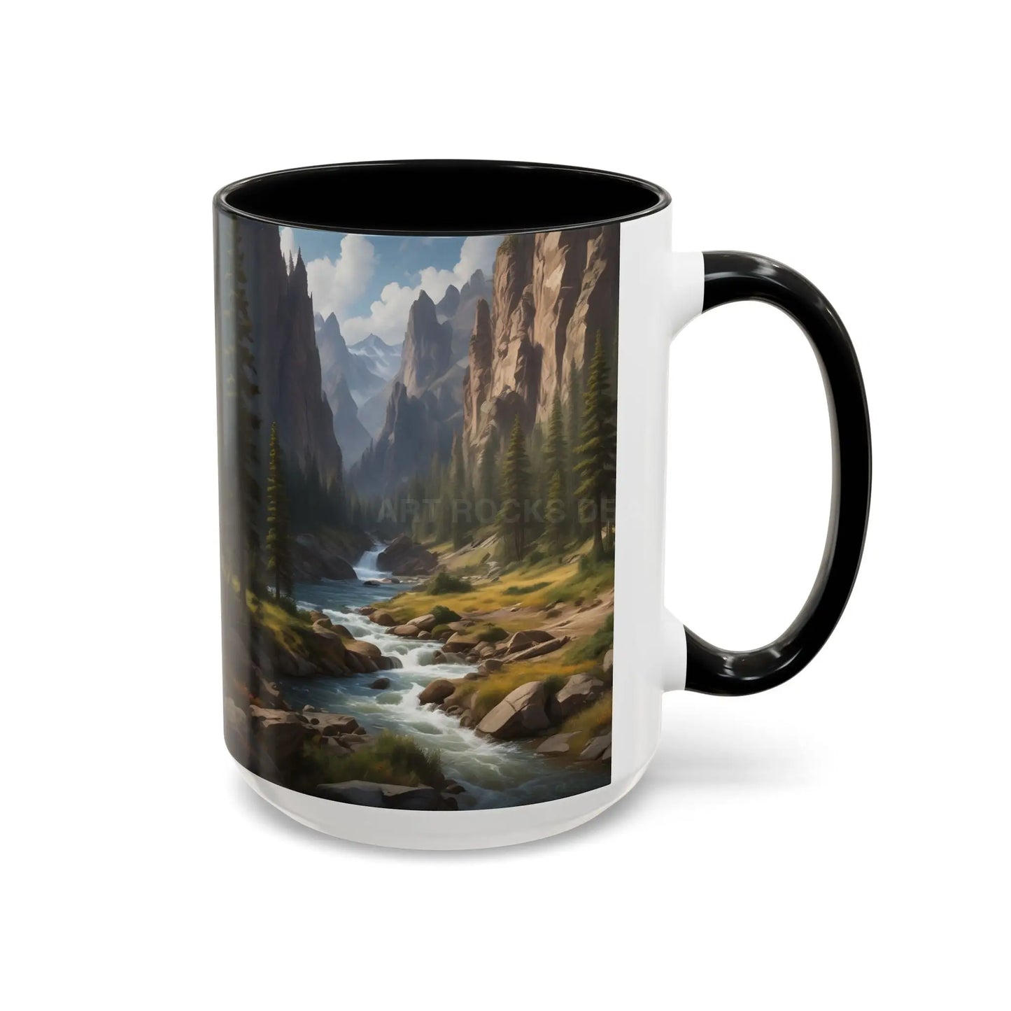 Mountain River Coffee Mug – Scenic Wilderness Accent Mug (11/15oz) - Mug