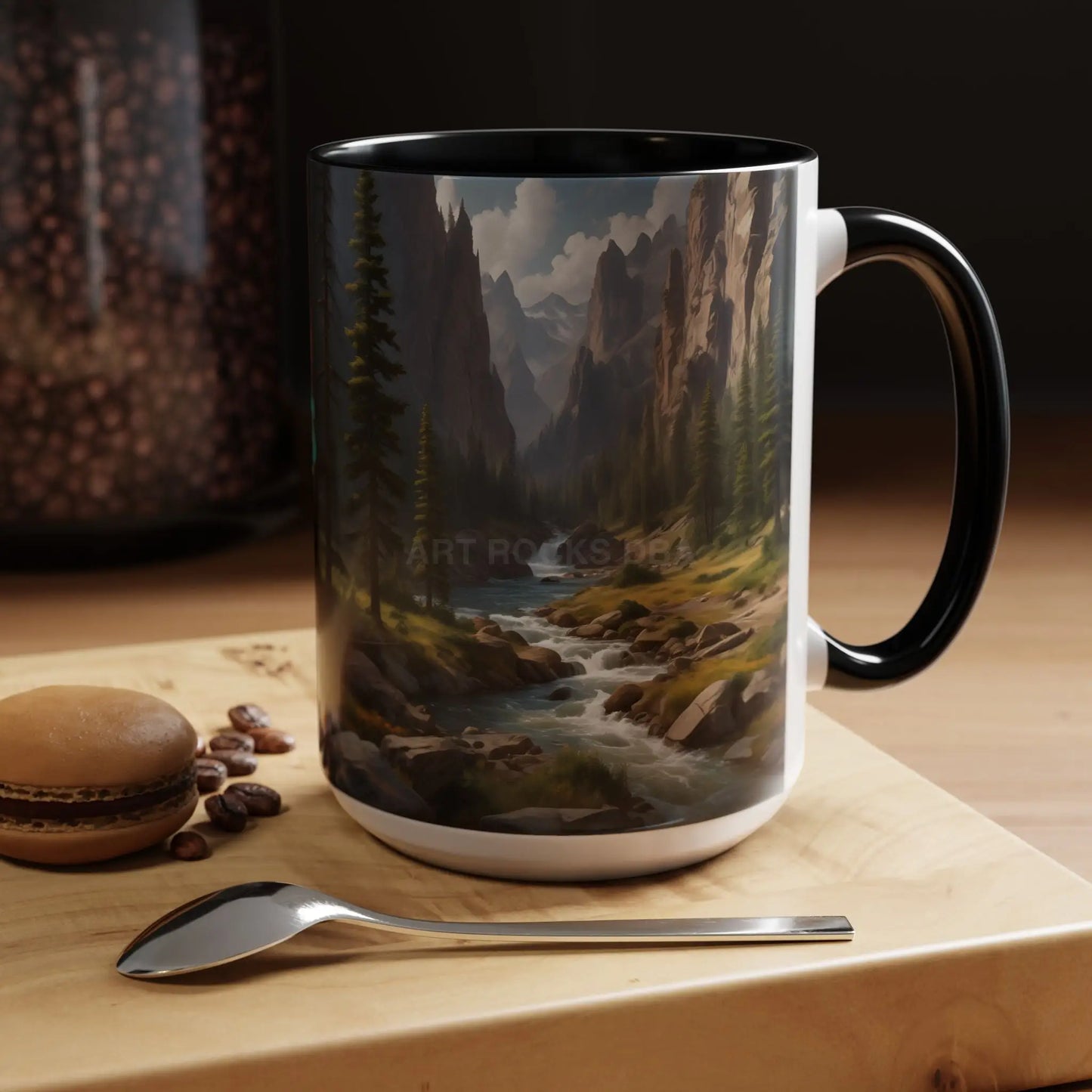 Mountain River Coffee Mug – Scenic Wilderness Accent Mug (11/15oz) - Mug