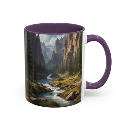 Mountain River Coffee Mug – Scenic Wilderness Accent Mug (11/15oz) - Mug