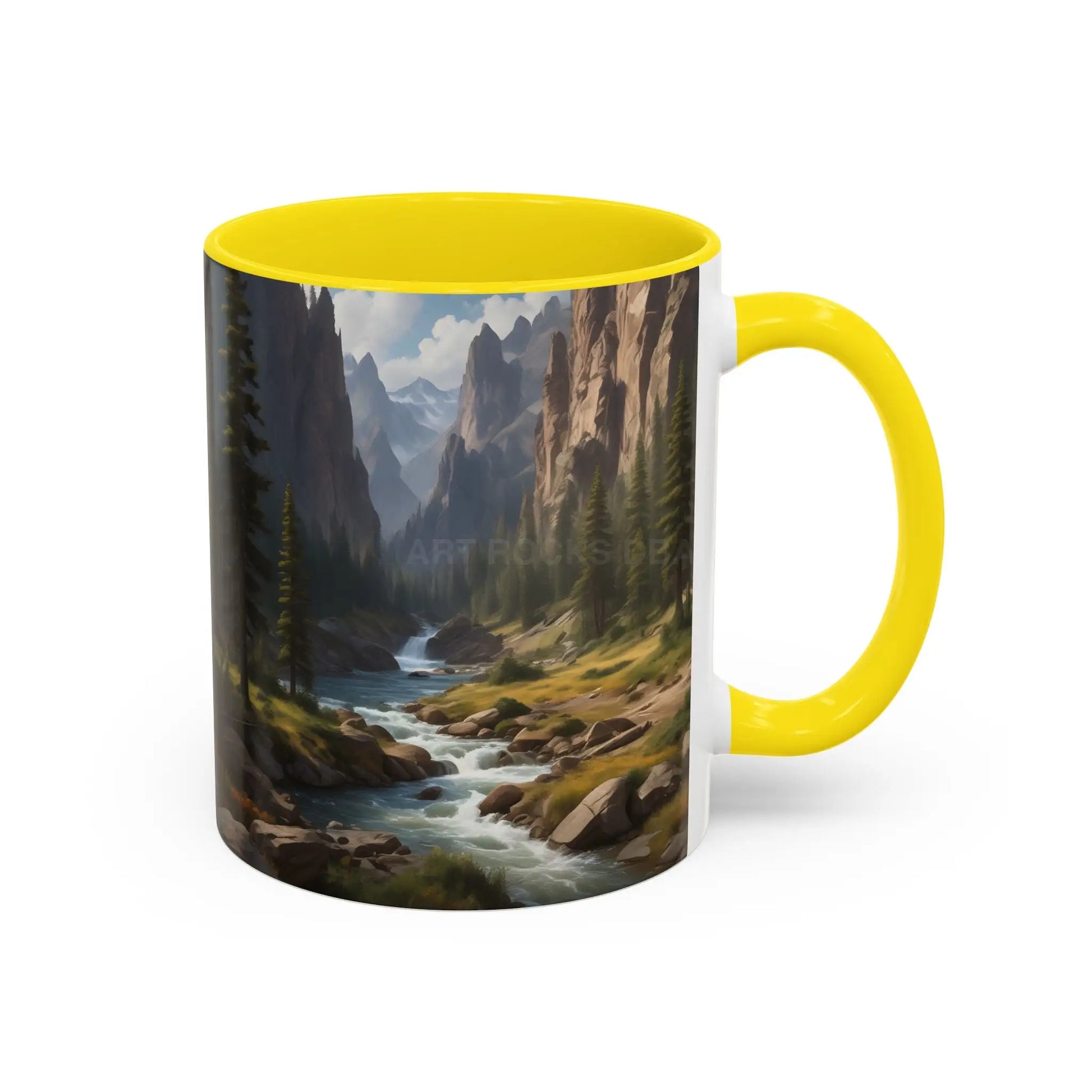 Mountain River Coffee Mug – Scenic Wilderness Accent Mug (11/15oz) - Mug