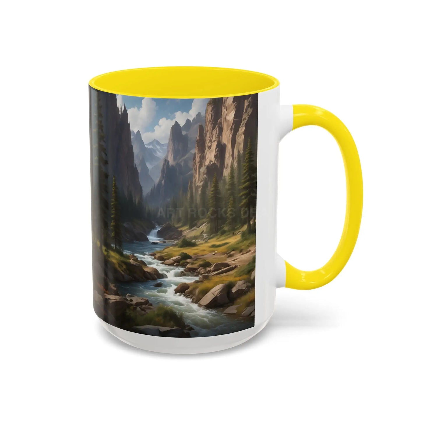 Mountain River Coffee Mug – Scenic Wilderness Accent Mug (11/15oz) - Mug