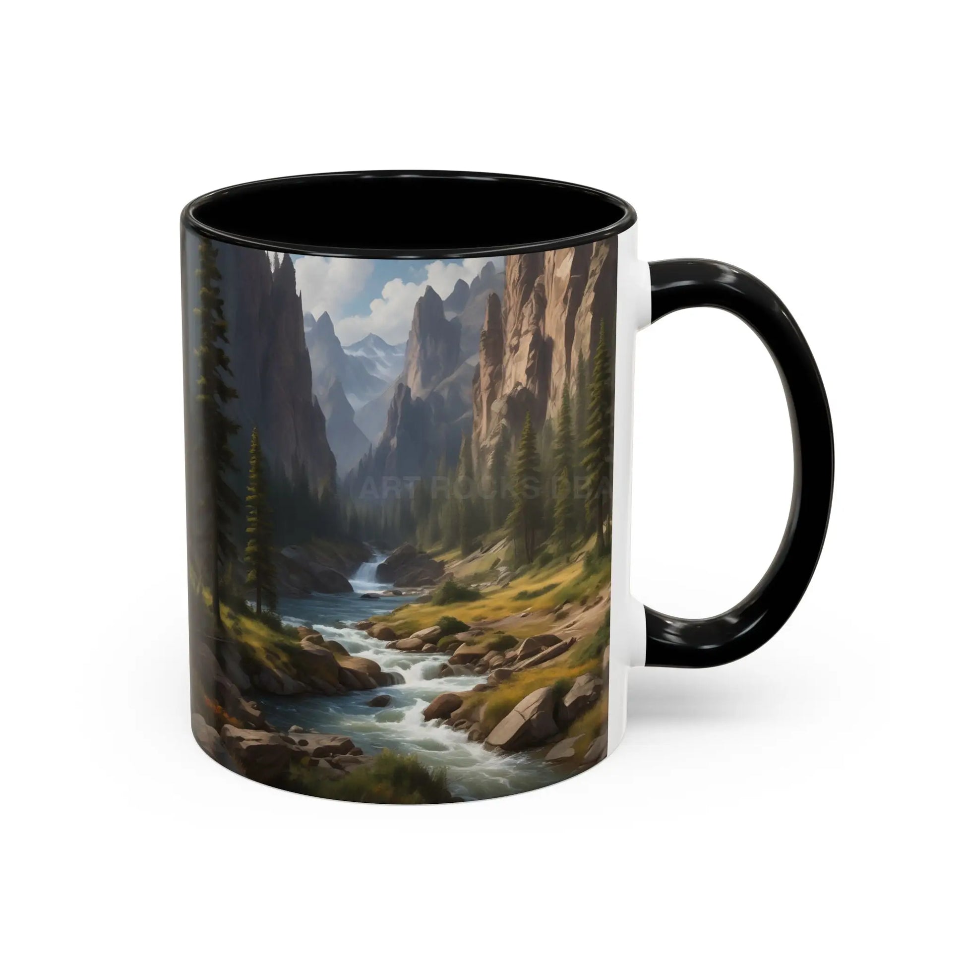 Mountain River Coffee Mug – Scenic Wilderness Accent Mug (11/15oz) - Mug