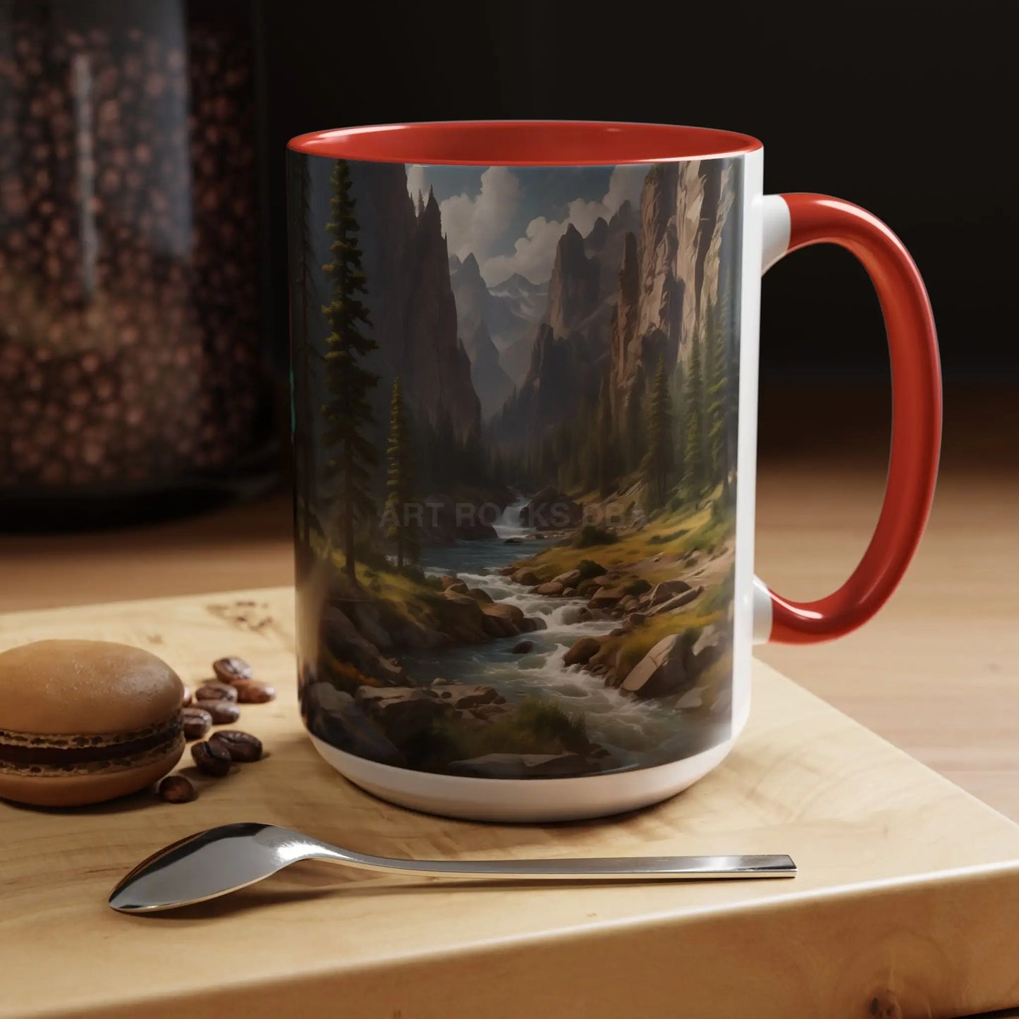 Mountain River Coffee Mug – Scenic Wilderness Accent Mug (11/15oz) - Mug
