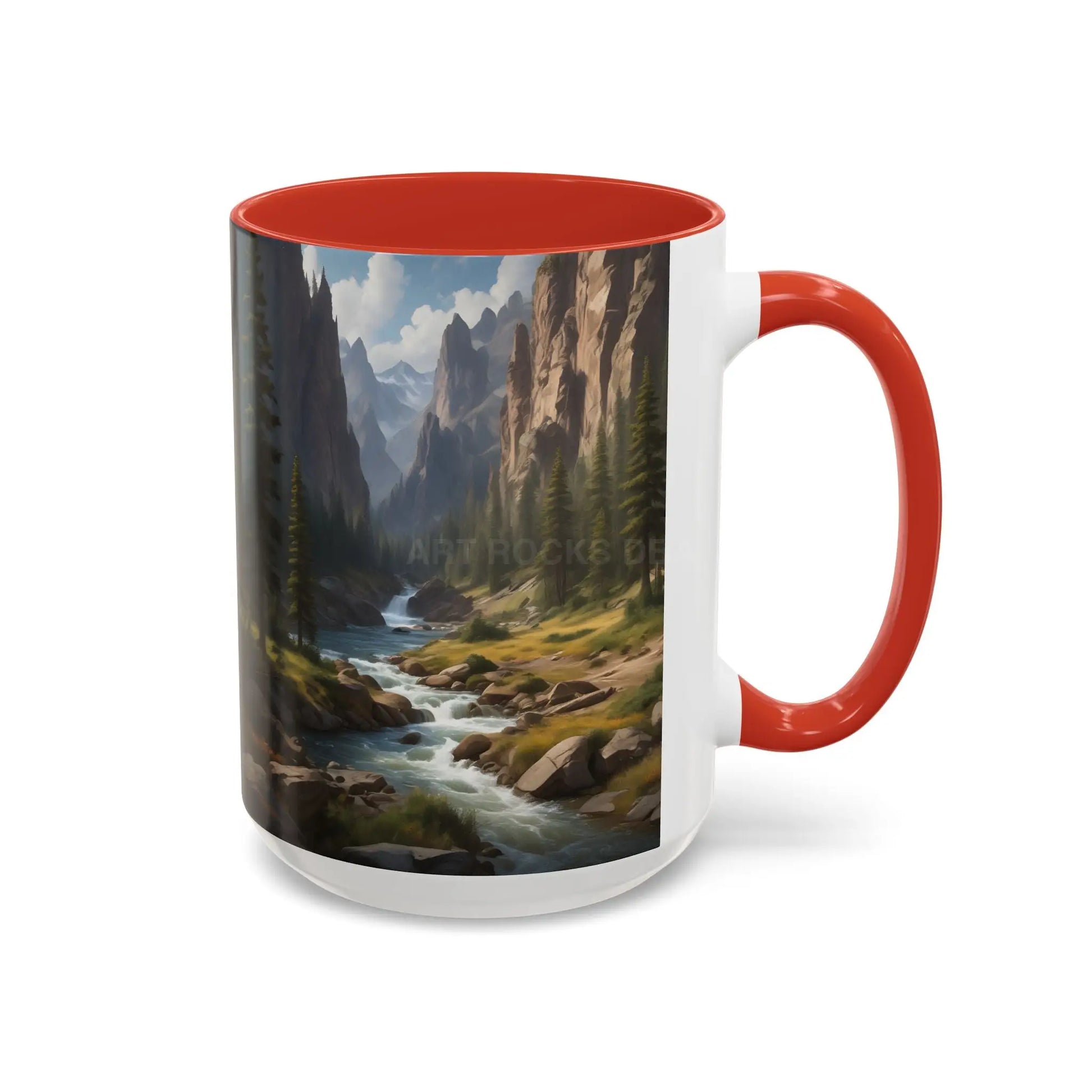 Mountain River Coffee Mug – Scenic Wilderness Accent Mug (11/15oz) - Mug