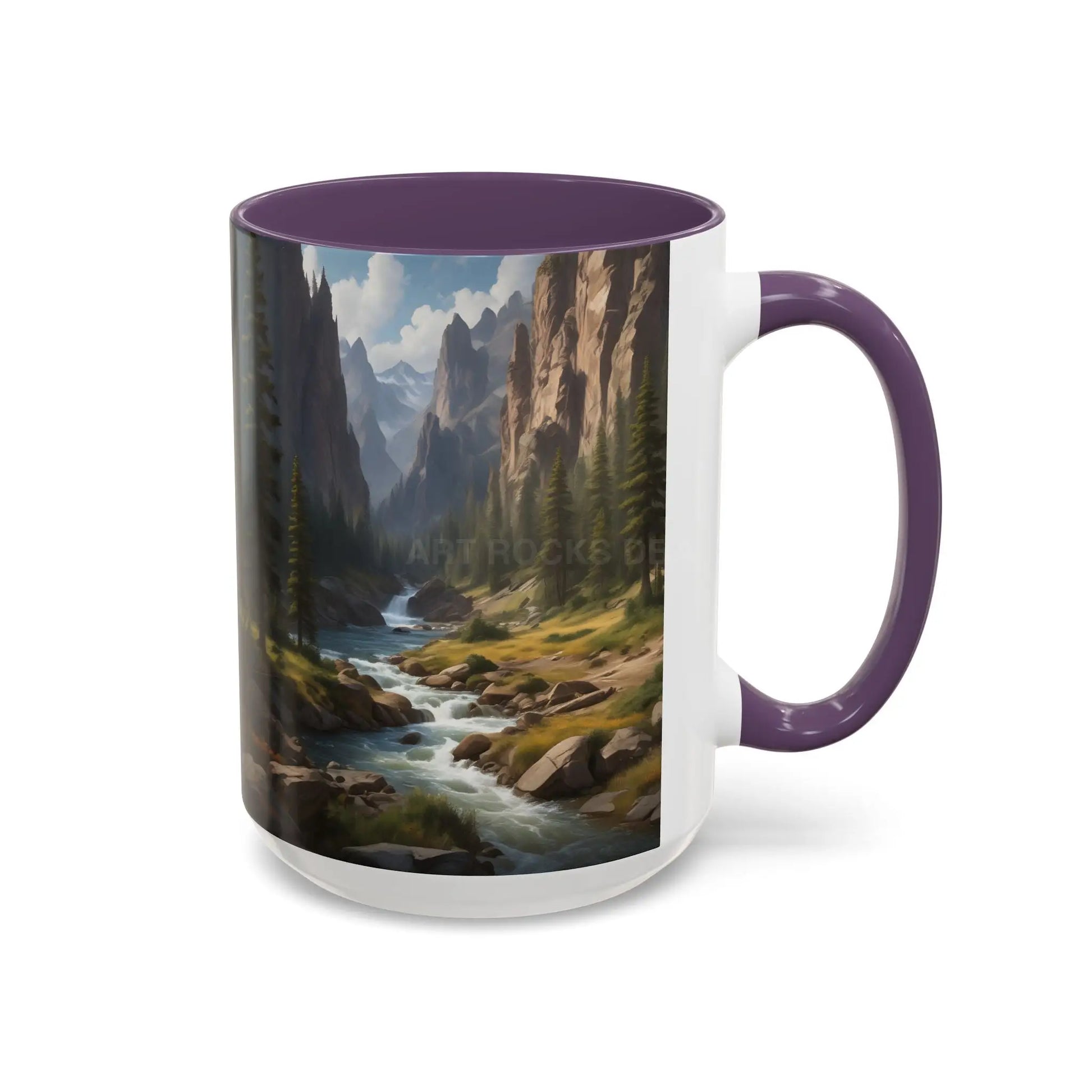 Mountain River Coffee Mug – Scenic Wilderness Accent Mug (11/15oz) - Mug