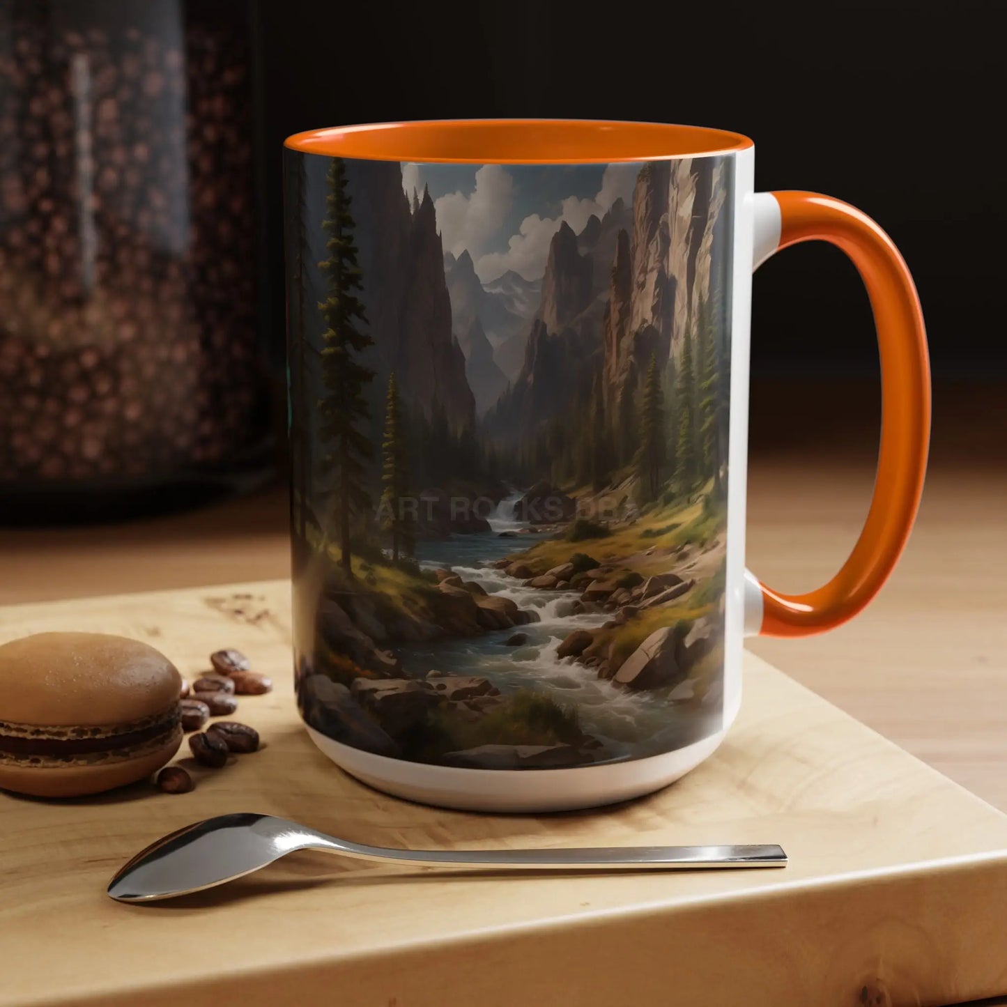 Mountain River Coffee Mug – Scenic Wilderness Accent Mug (11/15oz) - Mug