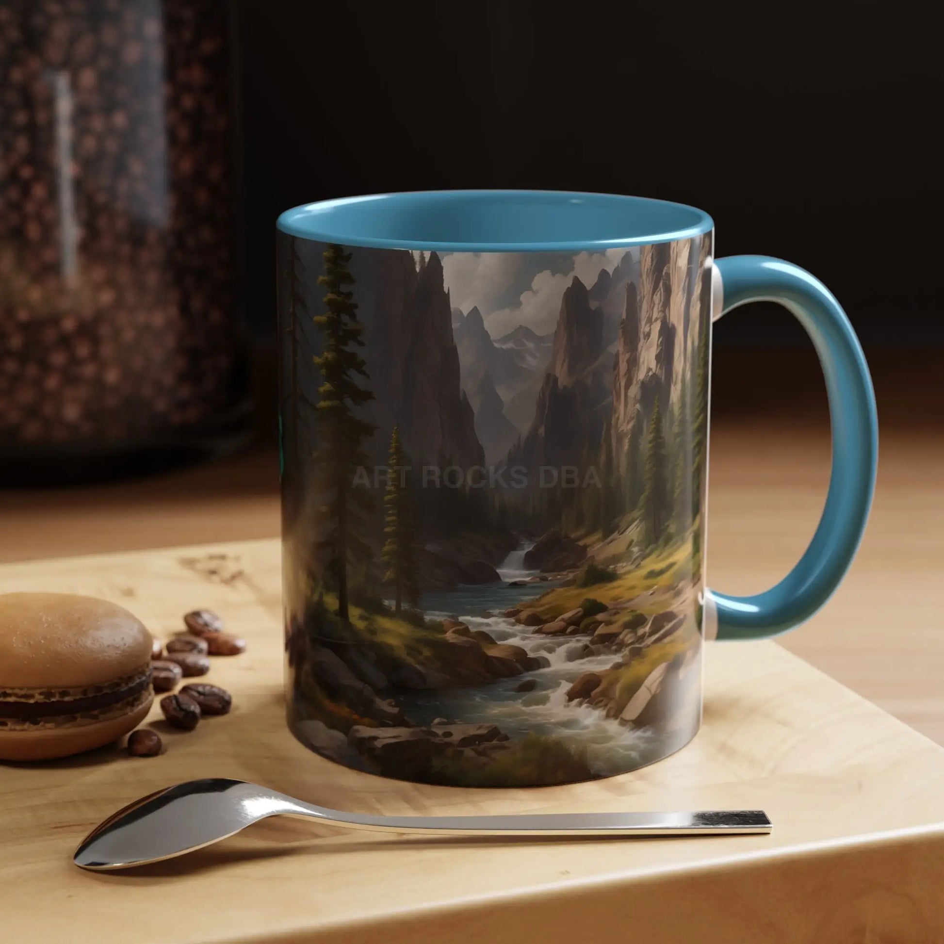 Mountain River Coffee Mug – Scenic Wilderness Accent Mug (11/15oz) - Mug