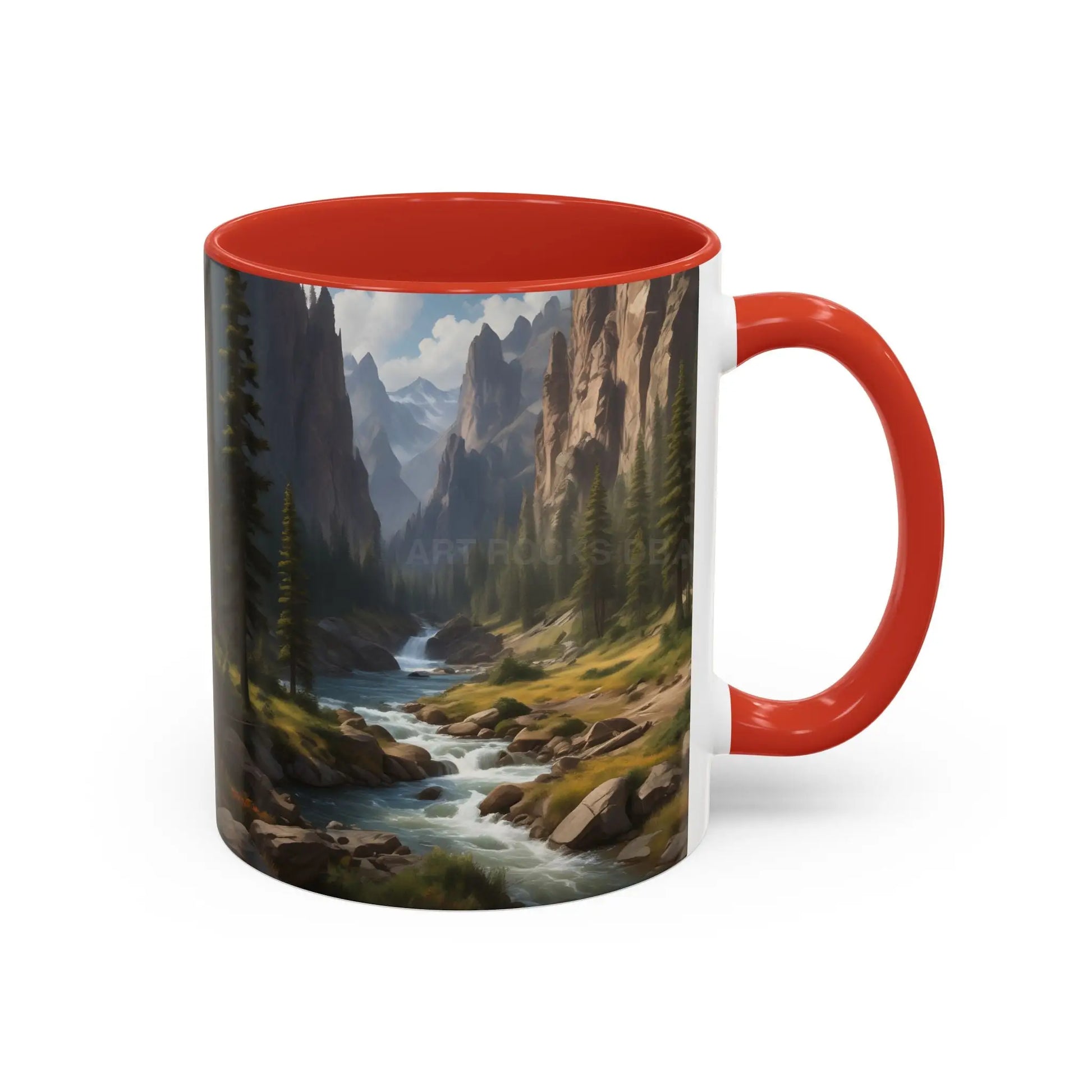 Mountain River Coffee Mug – Scenic Wilderness Accent Mug (11/15oz) - Mug
