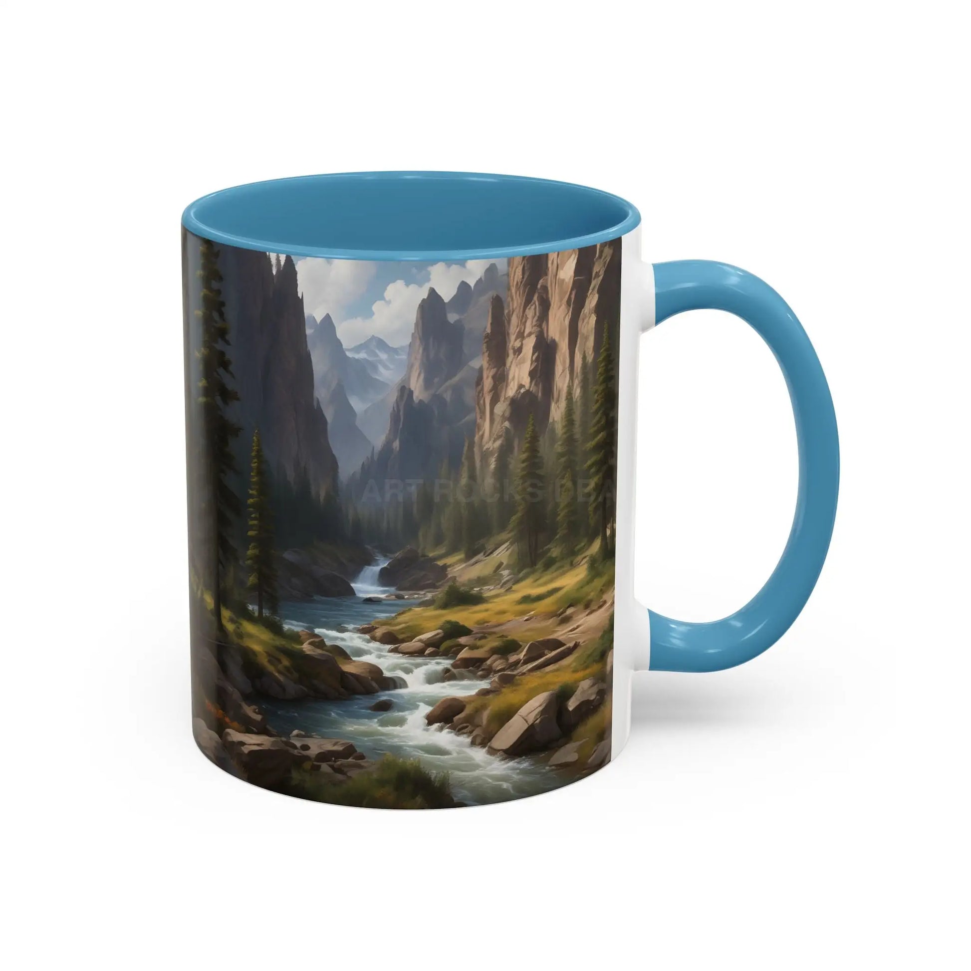 Mountain River Coffee Mug – Scenic Wilderness Accent Mug (11/15oz) - Mug