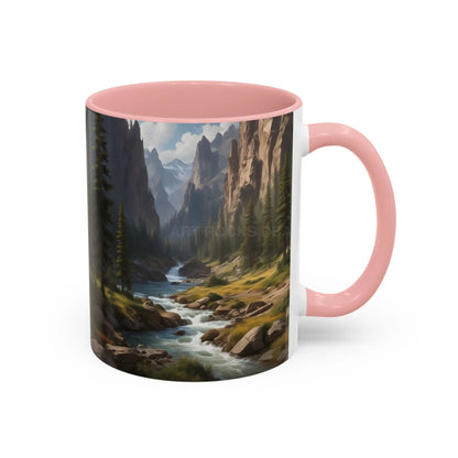 Mountain River Coffee Mug – Scenic Wilderness Accent Mug (11/15oz) - Mug