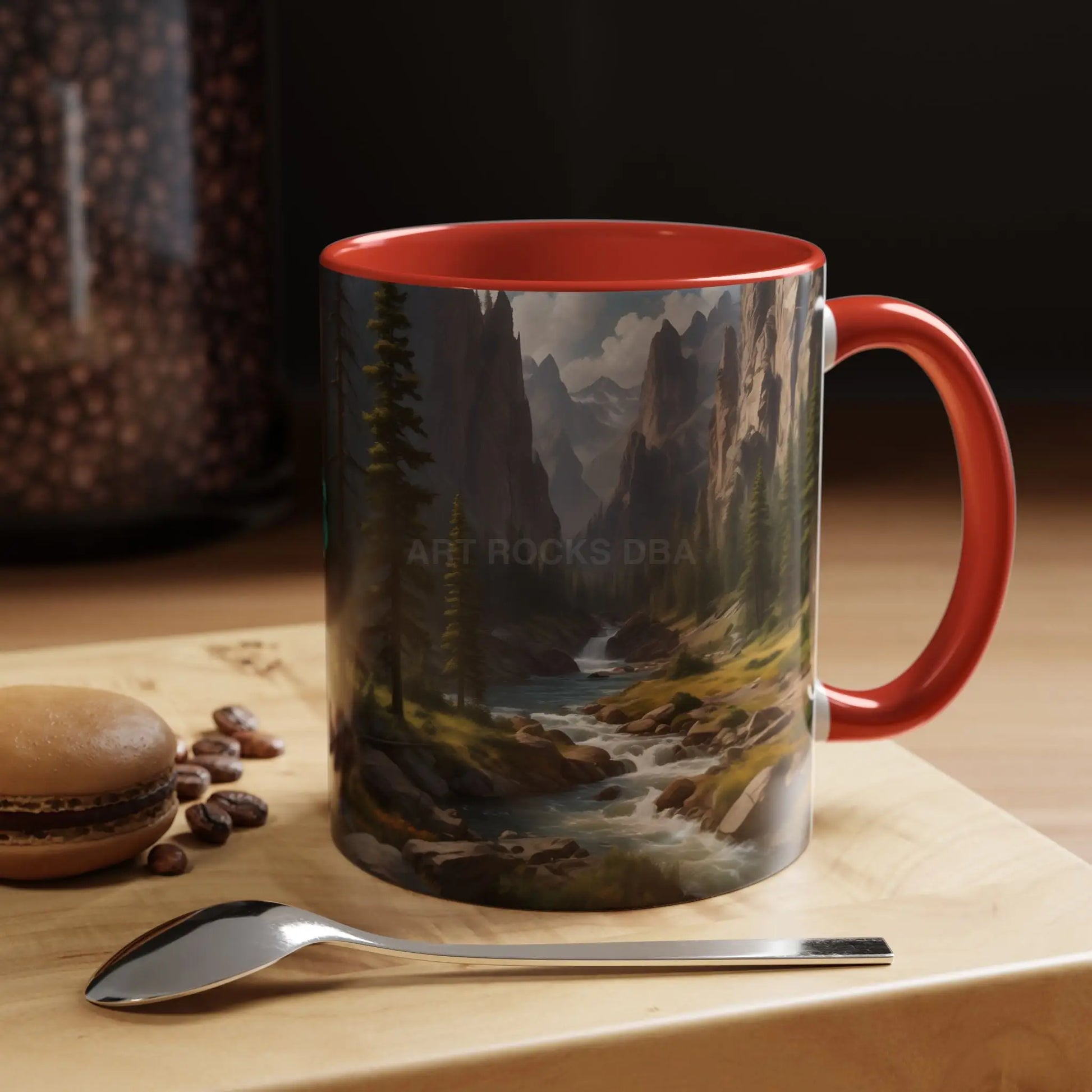 Mountain River Coffee Mug – Scenic Wilderness Accent Mug (11/15oz) - Mug