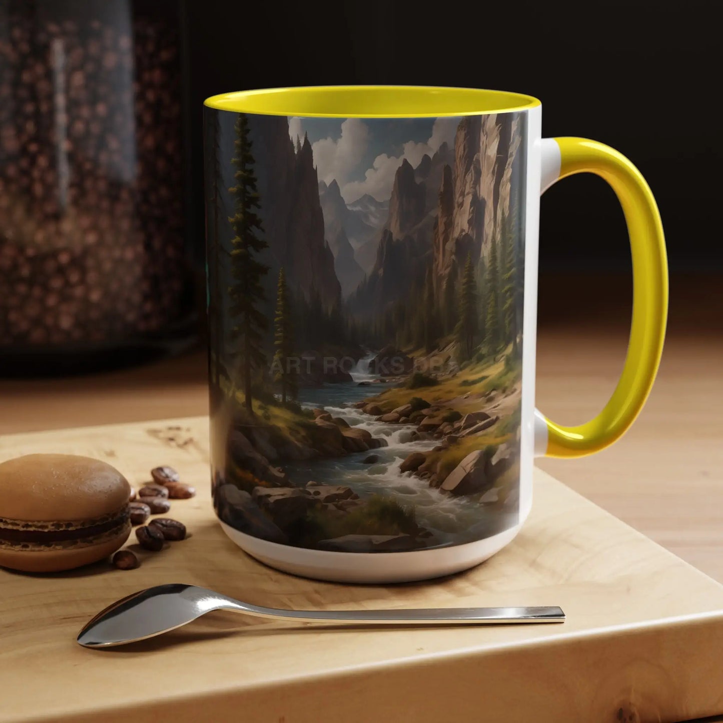 Mountain River Coffee Mug – Scenic Wilderness Accent Mug (11/15oz) - Mug