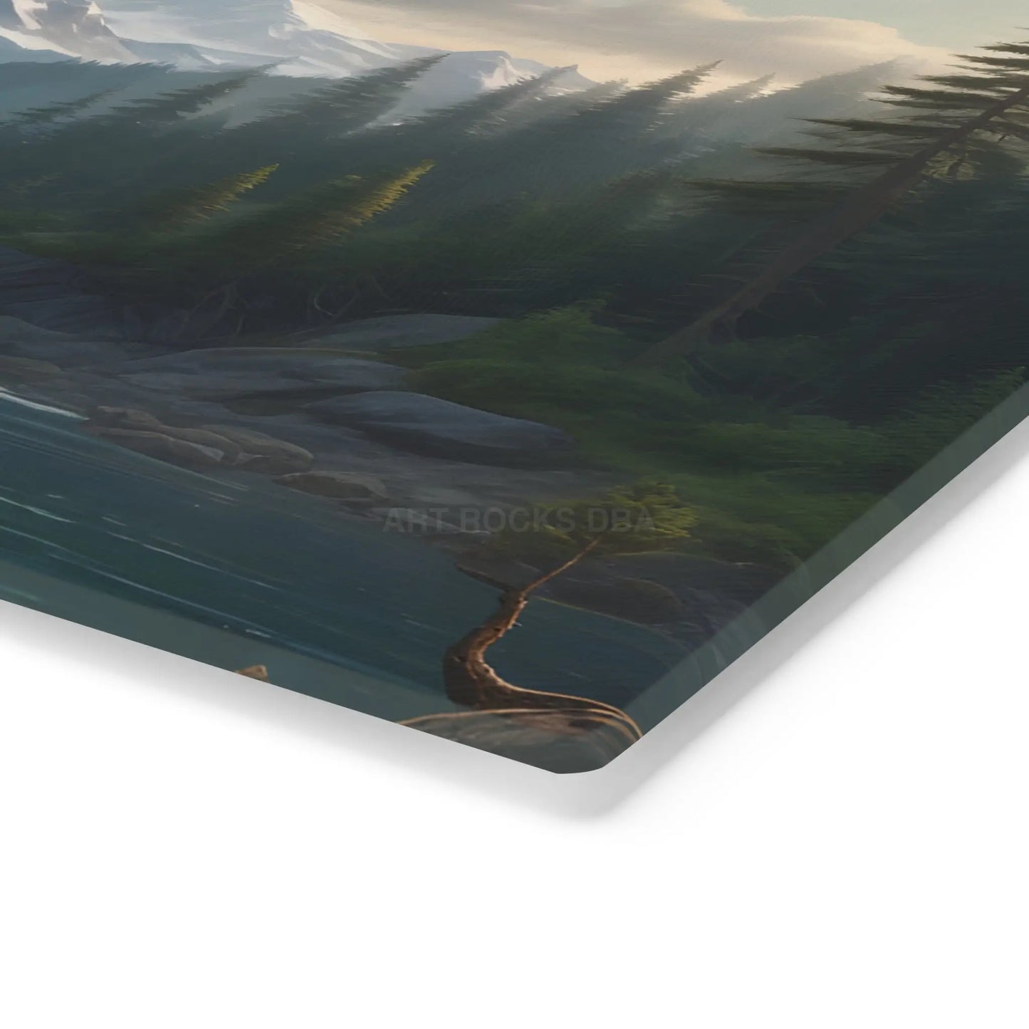 Mountain River Scenic Cutting Board — Nature Landscape Kitchen Board - Home Decor