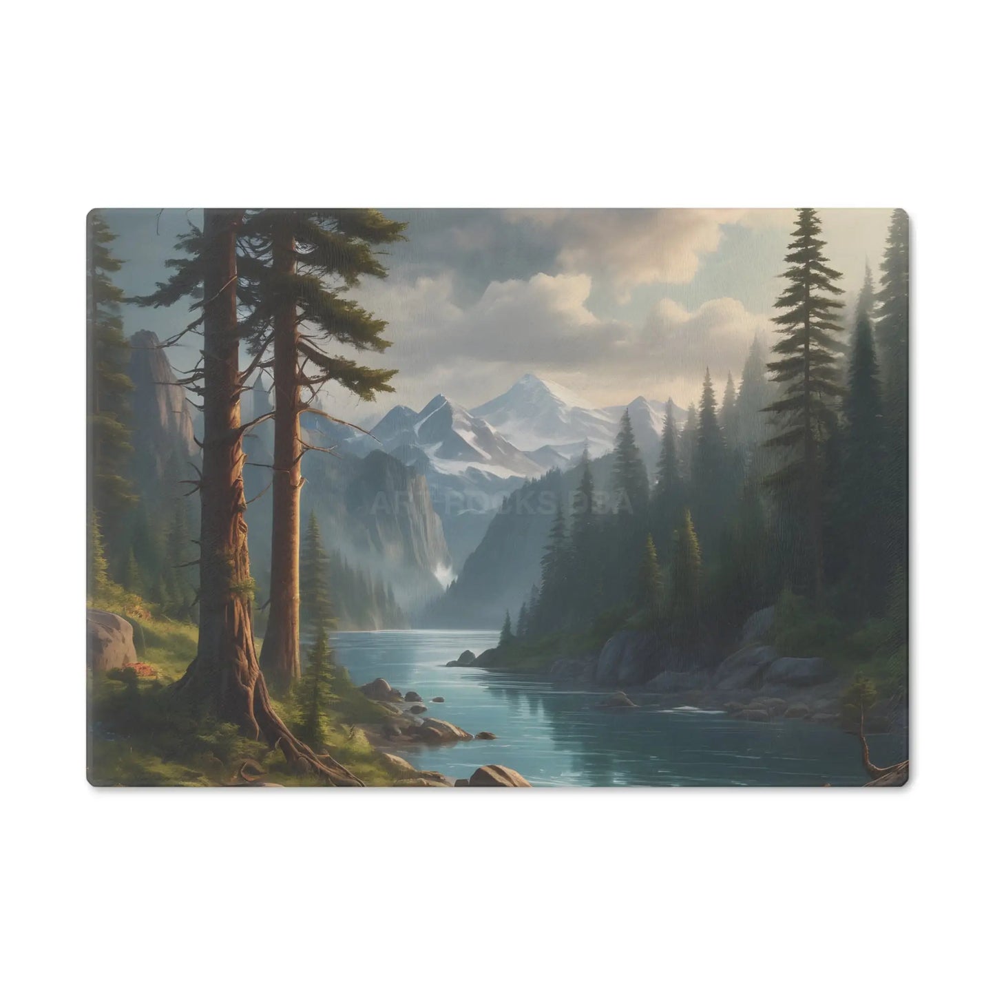 Mountain River Scenic Cutting Board — Nature Landscape Kitchen Board - Small - Home Decor