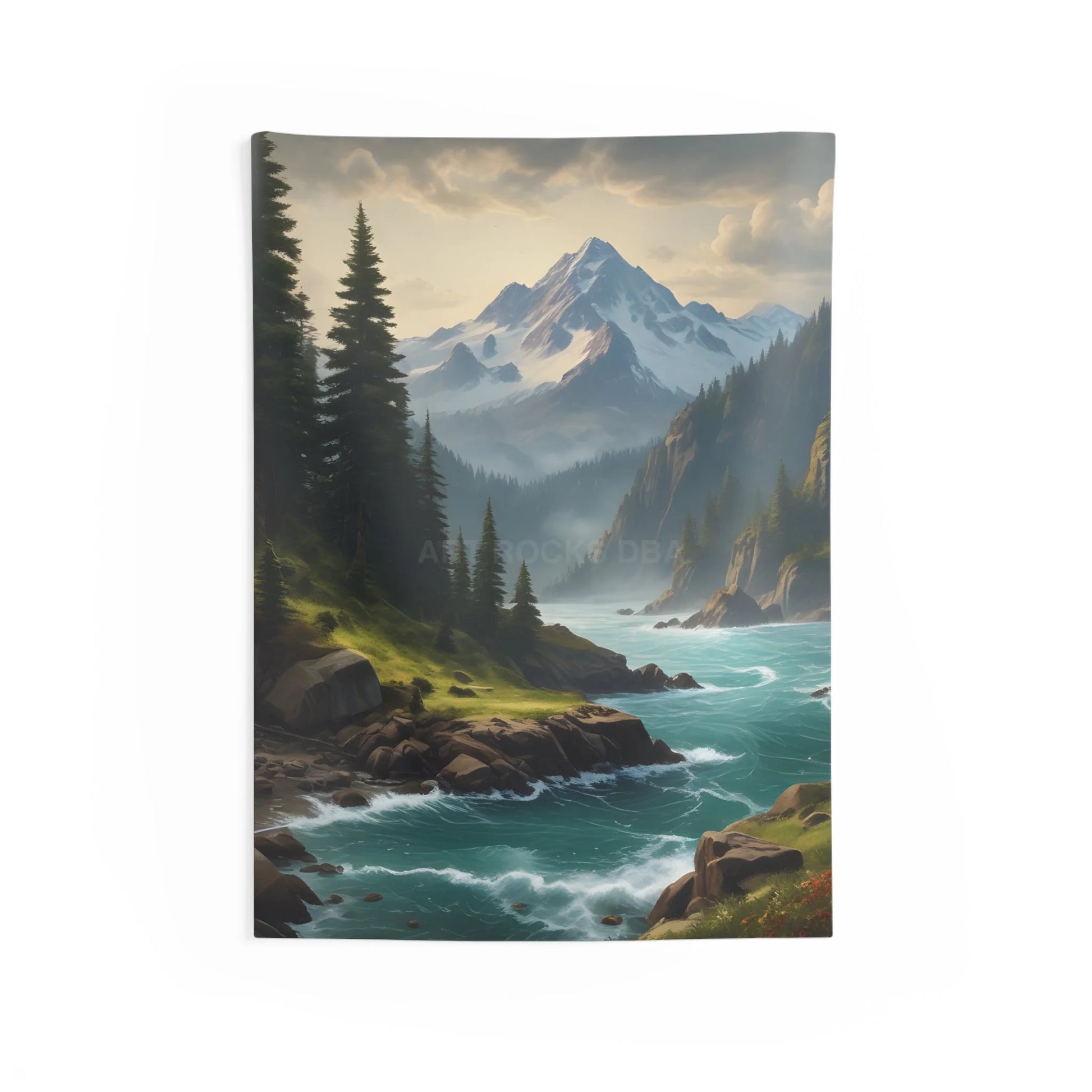 Mountain River Wall Tapestry Nature Decor Boho Home Style Perfect for Living Room Bedroom Wall Art Cozy Gift for Nature