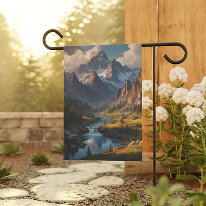Mountain Spring Scene Garden Banner Outdoor Decor Yard Flag Nature Lover Gift Home & Garden Decoration Summer & Spring