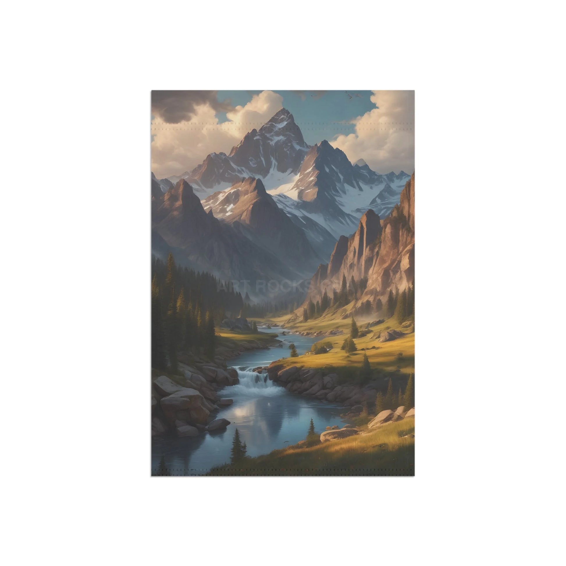 Mountain Spring Scene Garden Banner Outdoor Decor Yard Flag Nature Lover Gift Home & Garden Decoration Summer & Spring