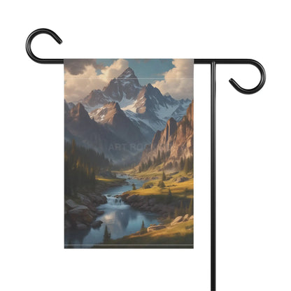 Mountain Spring Scene Garden Banner Outdoor Decor Yard Flag Nature Lover Gift Home & Garden Decoration Summer & Spring