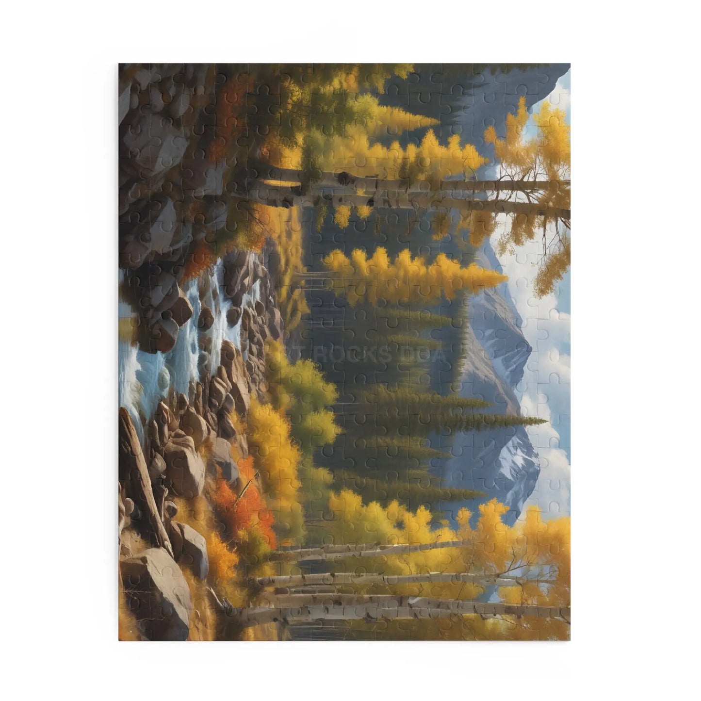 Mountain Stream Golden Aspen Jigsaw Puzzle — 120/252/500-Piece - Puzzle