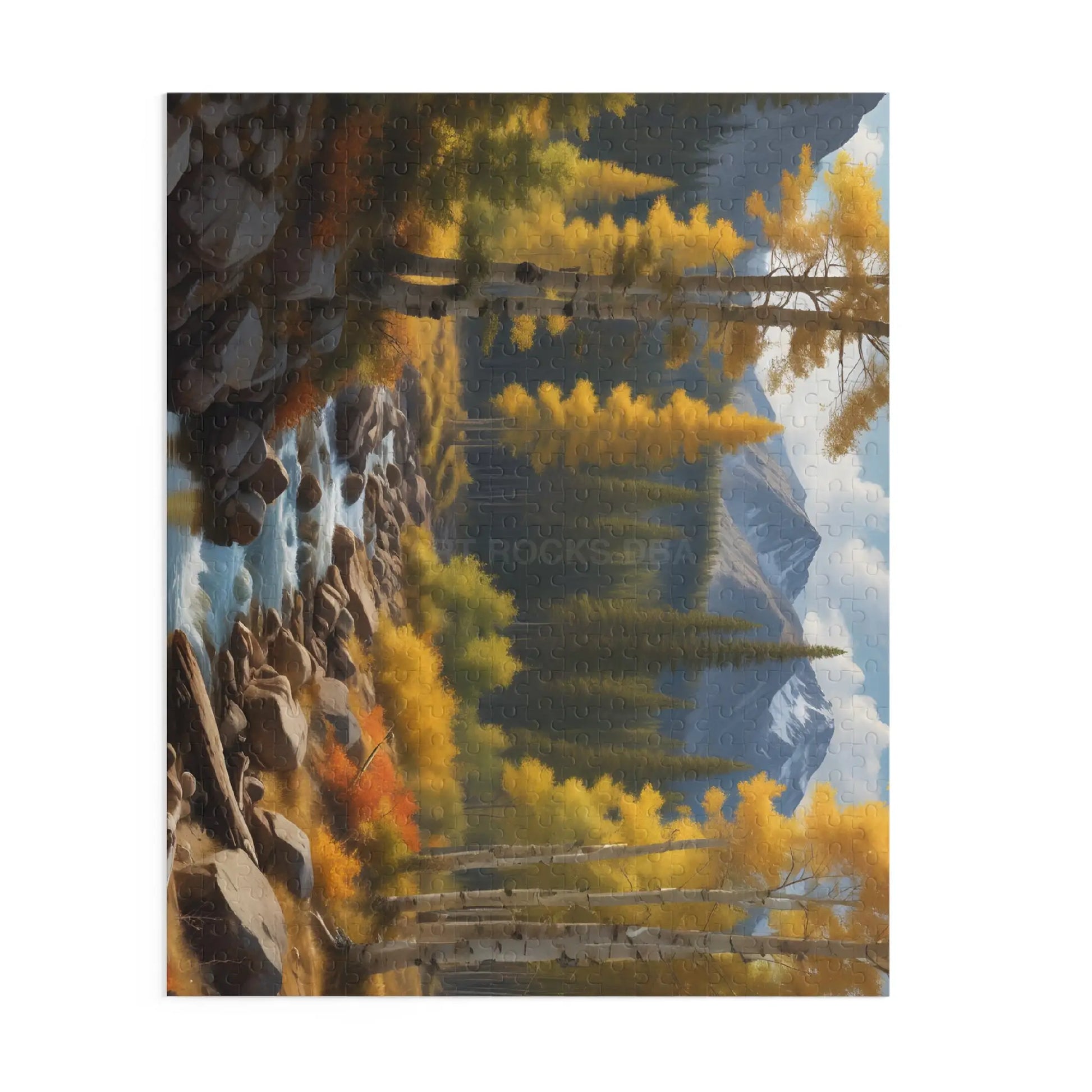 Mountain Stream Golden Aspen Jigsaw Puzzle — 120/252/500-Piece - Puzzle