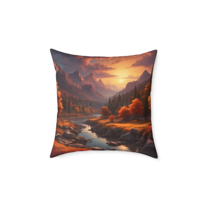 Mountain Sunset Decorative Pillow | Cozy Home Décor Gift for Nature Lovers Relaxation Living Room Accessory