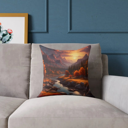 Mountain Sunset Decorative Pillow | Cozy Home Décor Gift for Nature Lovers Relaxation Living Room Accessory