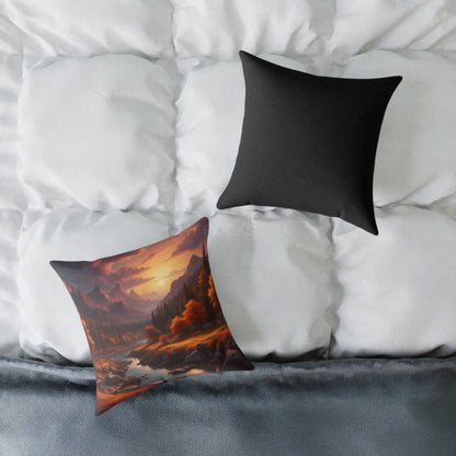 Mountain Sunset Decorative Pillow | Cozy Home Décor Gift for Nature Lovers Relaxation Living Room Accessory