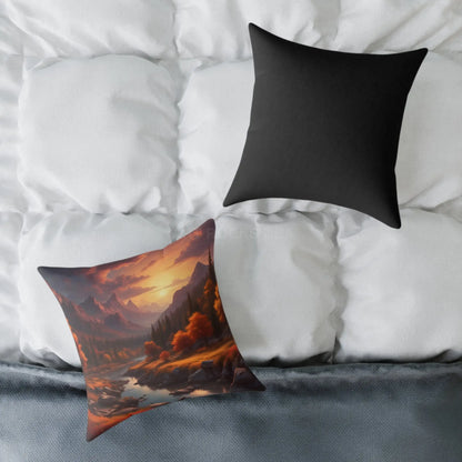 Mountain Sunset Decorative Pillow | Cozy Home Décor Gift for Nature Lovers Relaxation Living Room Accessory