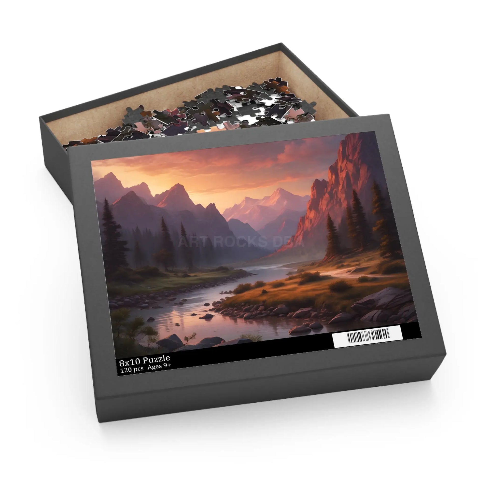 Mountain Sunset Landscape Puzzle — 120/252/500-Piece Scenic Jigsaw - 10’’ × 8’’ (120 pcs) - Puzzle