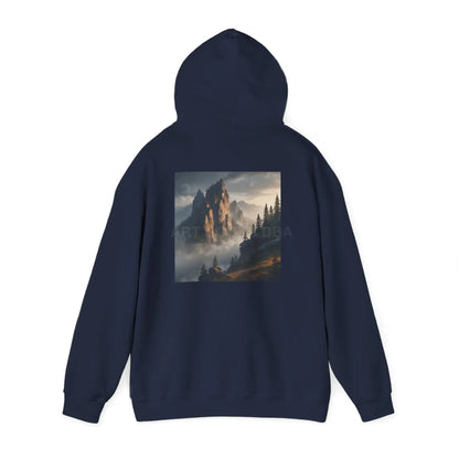 Mountain Top Unisex Hooded Sweatshirt - Cozy Creative Wear for Artists Nature Lovers Gift for Art Enthusiasts