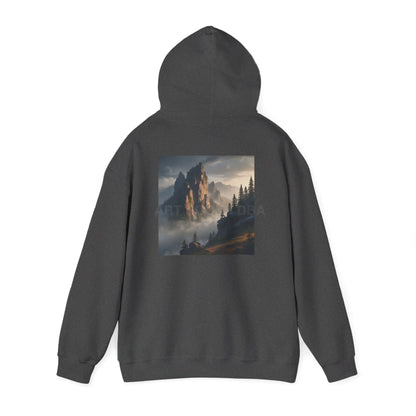 Mountain Top Unisex Hooded Sweatshirt - Cozy Creative Wear for Artists Nature Lovers Gift for Art Enthusiasts
