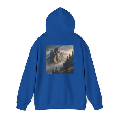 Mountain Top Unisex Hooded Sweatshirt - Cozy Creative Wear for Artists Nature Lovers Gift for Art Enthusiasts