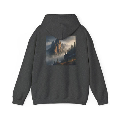 Mountain Top Unisex Hooded Sweatshirt - Cozy Creative Wear for Artists Nature Lovers Gift for Art Enthusiasts