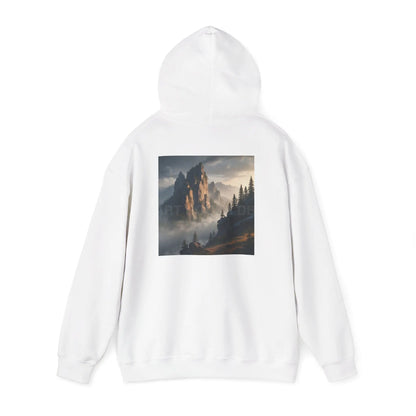 Mountain Top Unisex Hooded Sweatshirt - Cozy Creative Wear for Artists Nature Lovers Gift for Art Enthusiasts