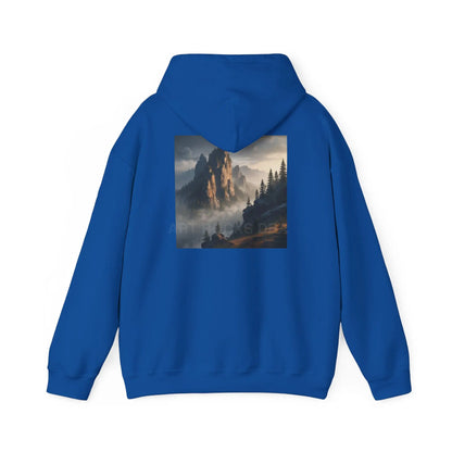 Mountain Top Unisex Hooded Sweatshirt - Cozy Creative Wear for Artists Nature Lovers Gift for Art Enthusiasts