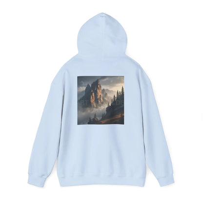 Mountain Top Unisex Hooded Sweatshirt - Cozy Creative Wear for Artists Nature Lovers Gift for Art Enthusiasts